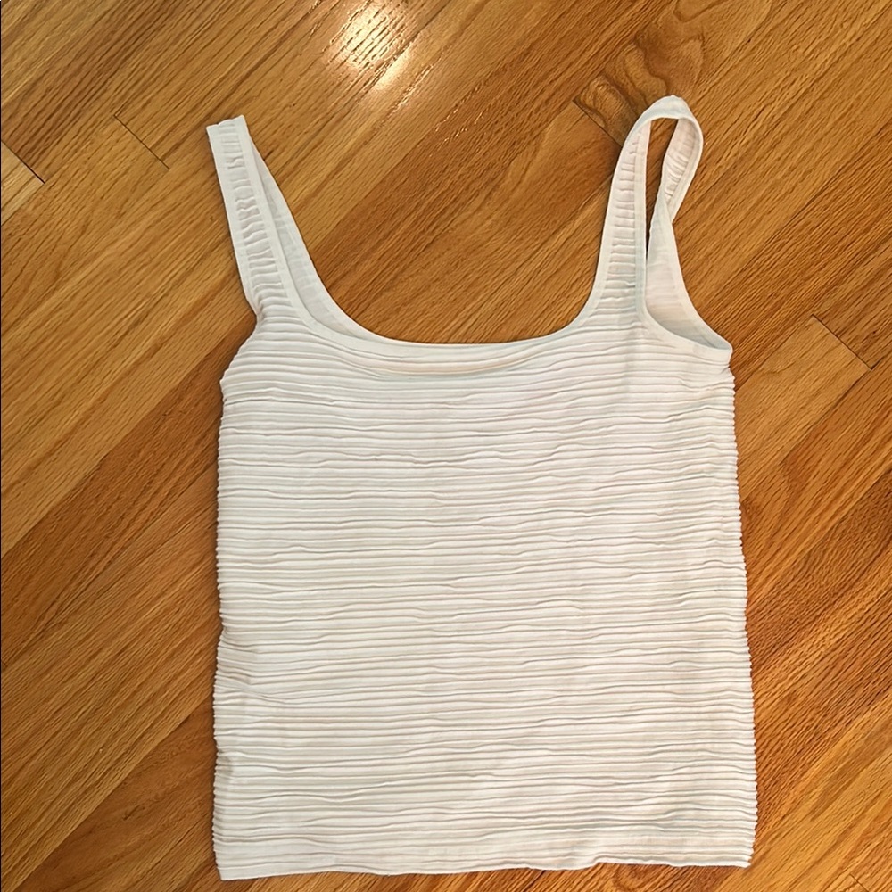Bethany Tank by Anthropologie White Ribbed Women's Tank Top